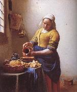 Jan Vermeer Kokspigan oil painting reproduction
